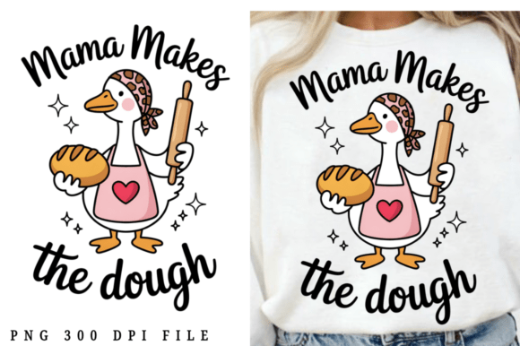 Baking Mom Goose Mama Mother s Day PNG D Graphics for Illustrations