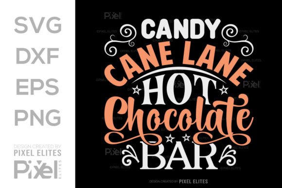 Candy Cane Lane Hot Chocolate SVG File Graphics