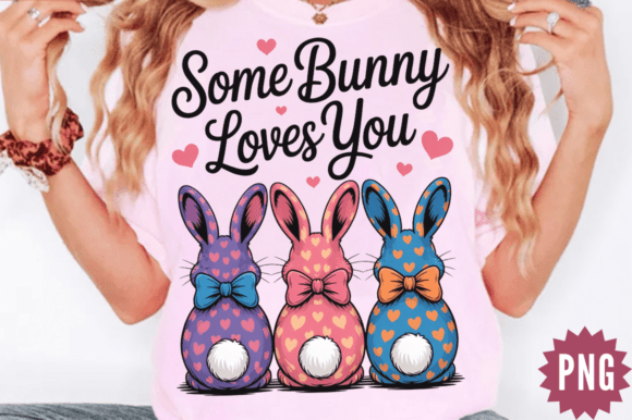 Colorful Easter Some Bunny Loves You PNG Review