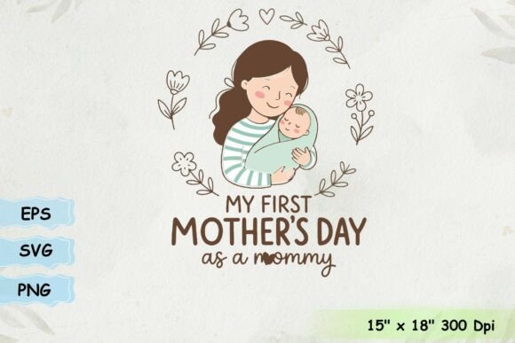 My First Mother s Day As a Mommy T-shirt Graphics Review