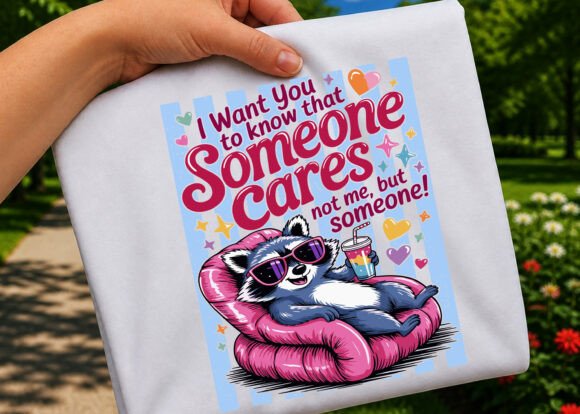 Someone Cares Sarcastic Raccoon PNG Graphics for Illustrations